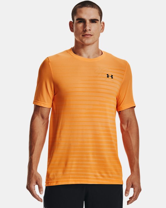 Camiseta de manga corta UA Seamless Fade para hombre, Orange, pdpMainDesktop image number 0